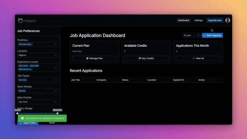 FastApply interface showing automation features