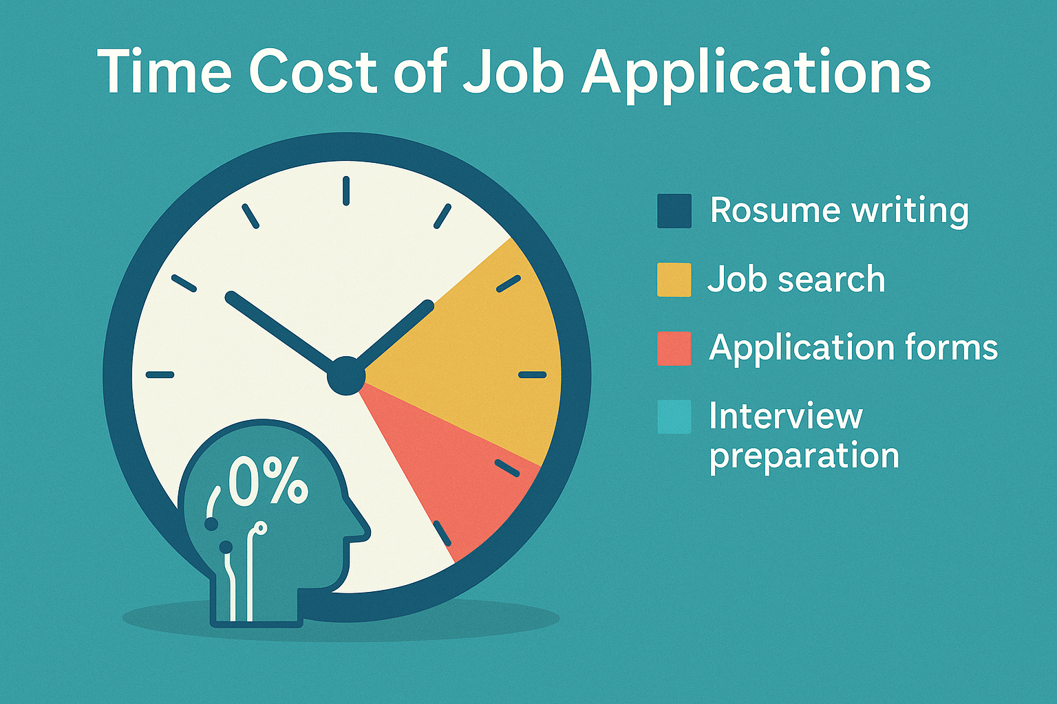 Infographic showing the time cost of job applications