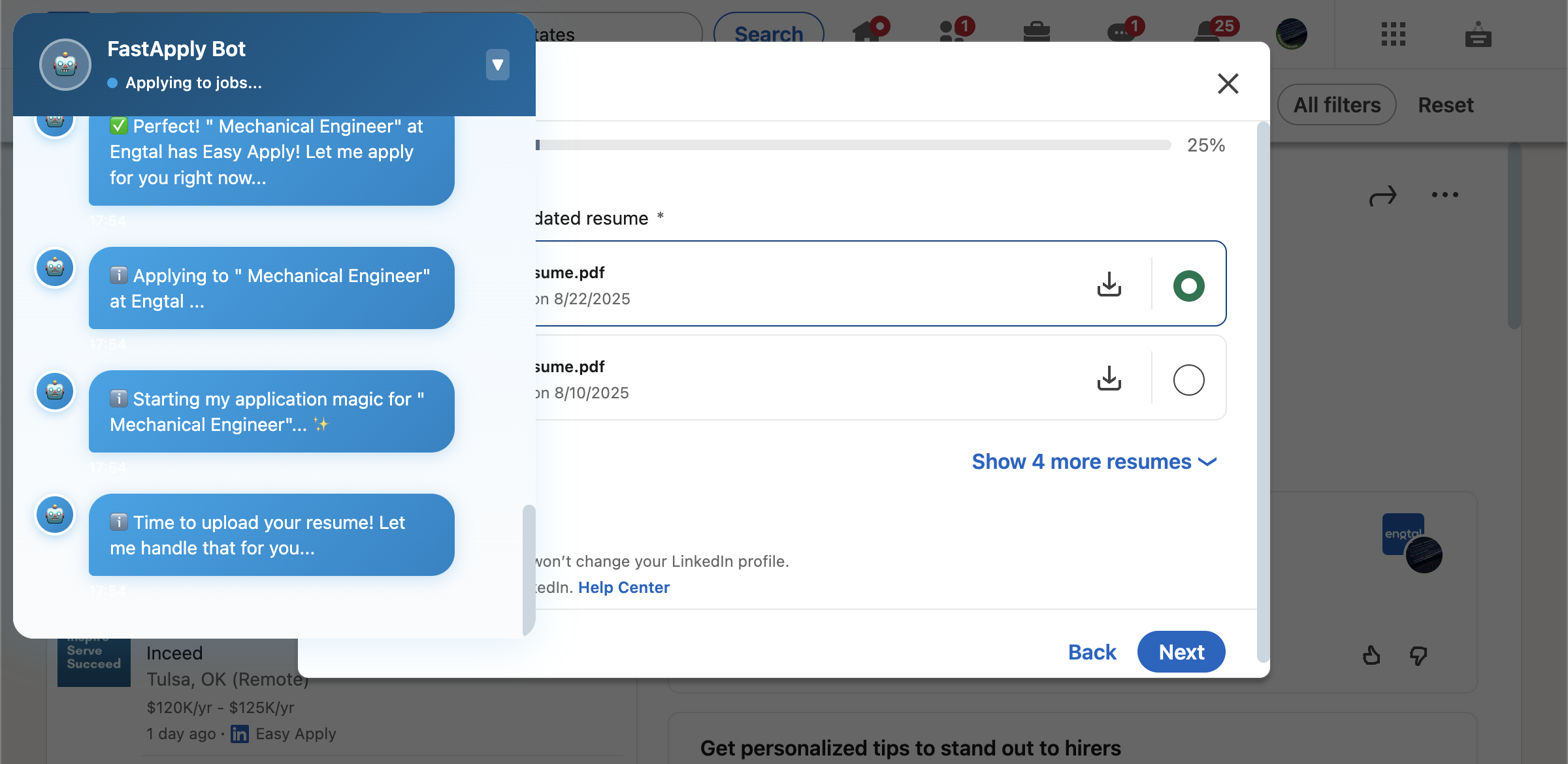 FastApply automating job application process