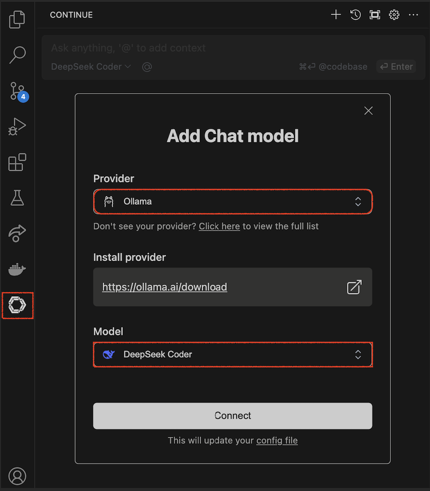 Configuring Deepseek on VS Code