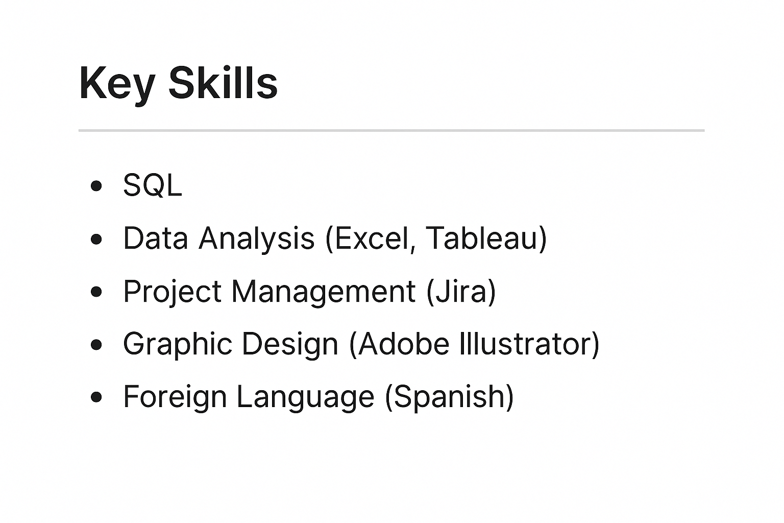 Hard skills examples by industry