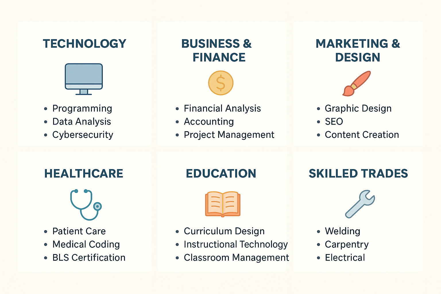 Resume snapshot – skills section mockup